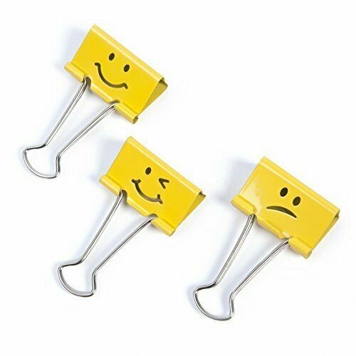 Rapesco Papierklemmen Emoji 32mm – 20stuks (geel)