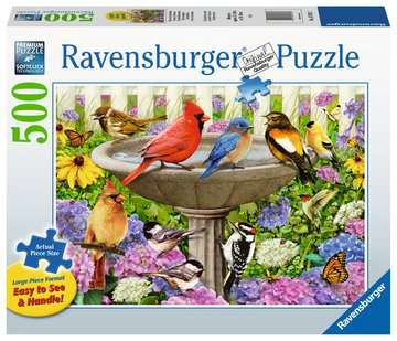 Puzzel (XXL) 500stuks – Bij het vogelbadje