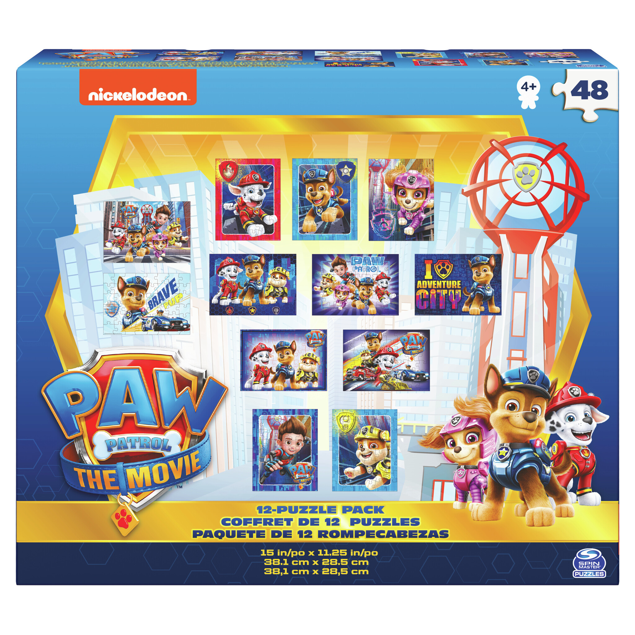 Puzzel 12-in-1 (2×100/5×48/5x25stuks) – Paw Patrol The Movie