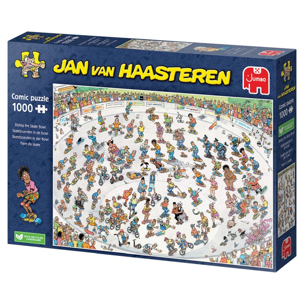 Puzzel 1000 stuks JvH – Skateboarden in de bowl. 8+. 67300323